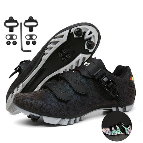 Mtb Cycling Sneaker with SPD Cleats Mens Outdoor Bike Shoes Racing Bicycle Shoes - Picture 13 of 33