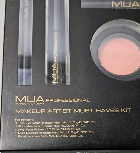 MUA Makeup Professional Kit Liner Mascara Primer Lipstick Blush - Picture 3 of 5