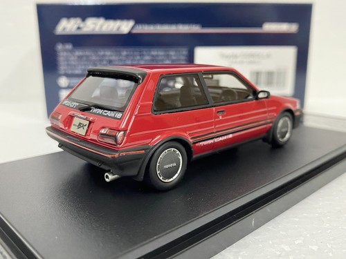 HI STORY HS453RE Toyota Corolla FX GT 1984 JDM 1:43 scale model car resin Red - Picture 9 of 11