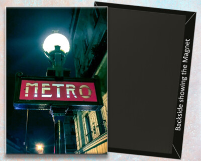 Metro Sign Paris Handmade 3.25'' x 2.25'' Fridge Magnet (PMD10029)