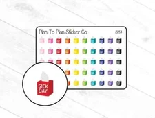 2254~~Sick Day Planner Stickers.