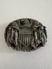 Vintage 1993 Siskiyou BALD EAGLE AMERICAN Live To Ride motorcycle Belt Buckle