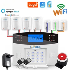 Wired & Wireless WiFi GSM Home Burglar Security Alarm System 433MHz Smart APP