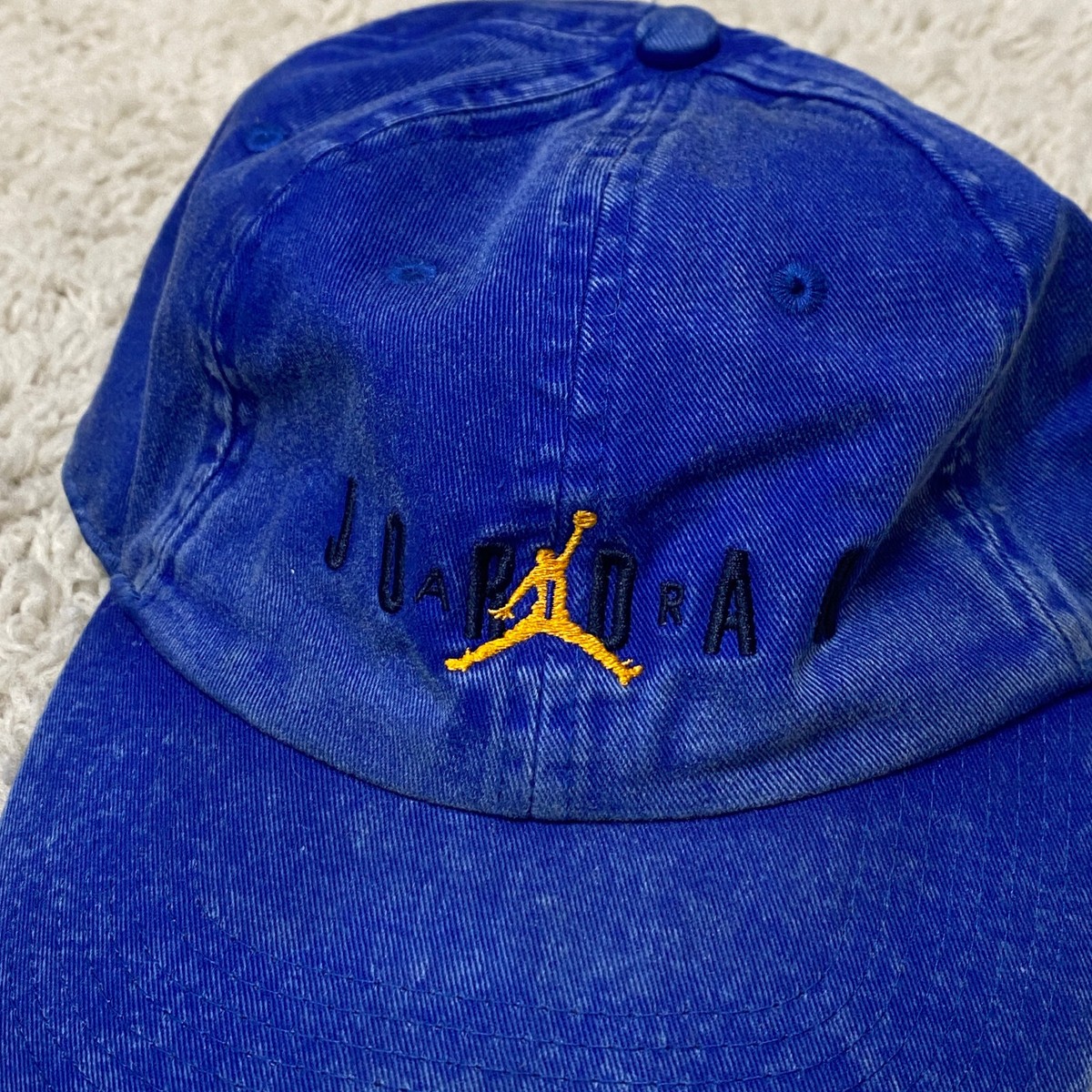 VTG Nike Air Jordan Denim Hat Cap Blue One Size Strapback Jumpman