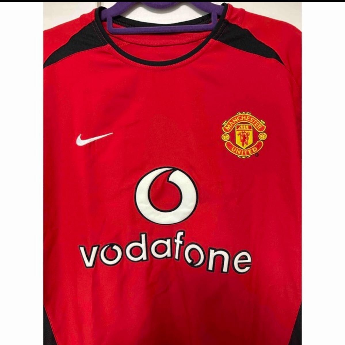ウェア NIKE BECKHAM Vodafone Manchester United David Beckham #7 Jersey Manchester United Football Shirt