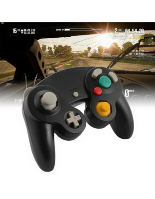 Manette Style GameCube USB Pour PC, Mac, Linux - Noire - Rétro - Neuf Sous Blister