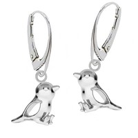 Mini Spatz Brisur Ohrringe 925 Sterling Silber HäNger Ohrstecker MäDchen Kinder