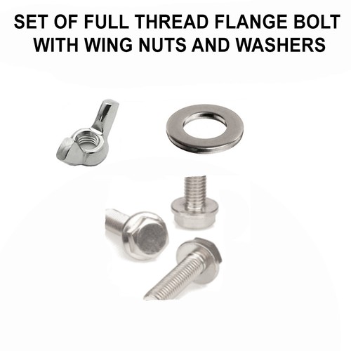 Juego de pernos de cabeza de brida con tuerca y lavadoras paquete de tornillos de acero inoxidable M5 M6 M8 - Imagen 4 de 7