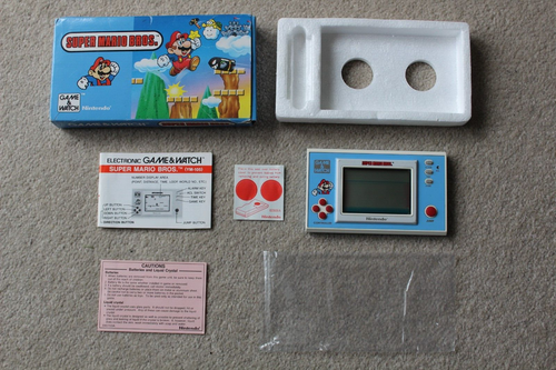 BOXED NINTENDO GAME & WATCH SUPER MARIO BROS YM-105 1988 VERY GOOD CONDITION