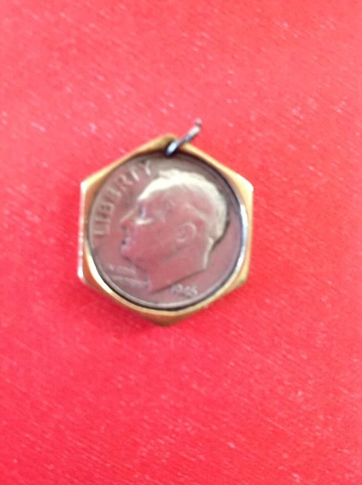  Silver Coin Mercury Dime Roosevelt 1945 1946 Key Date Necklace Good Luck Charm - Image 4 of 4