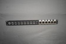 1U Rack Panel Punched for XLRs. 4 Male 2 Fema...