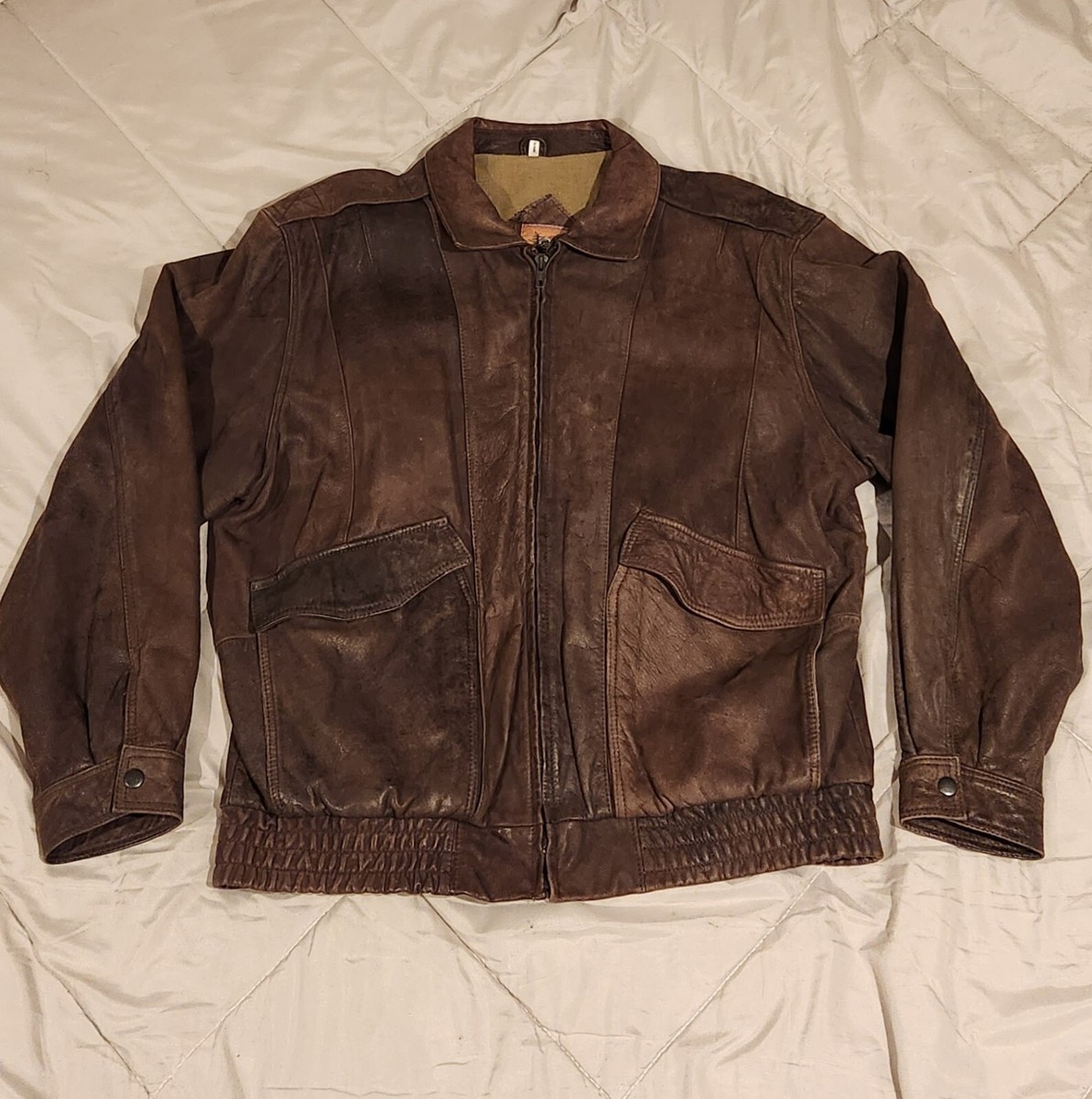 Vintage 1980's Tobruk Men's Large L Brown Leather Jacket