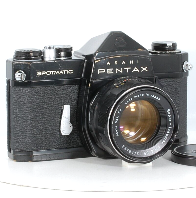 Pentax SP Spotmatic Black Film Camera Super Takumar 55mm F1 Pentax SP Spotmatic Black Film Camera Super Takumar 55mm F1