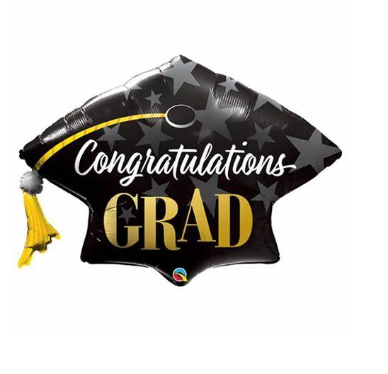 Congratulations Graduate Party 41"" Large Graduation Qualatex Foil Balloon Helium
