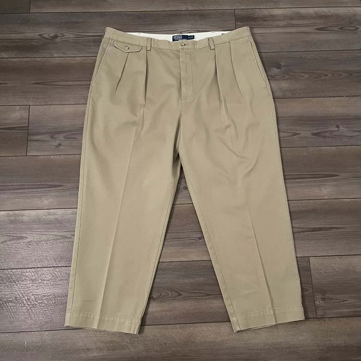Polo Ralph Lauren Whitman Mens Relaxed Fit Pleated Chino Pants 40x26 (Tag 40x30)