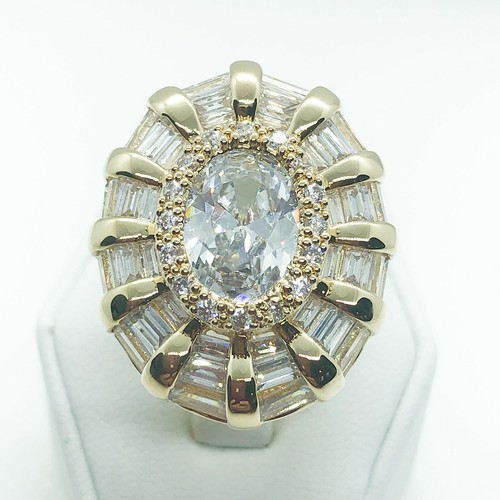 R7015 Damen Vintage Schmuck Weißgold vergoldet Verlobung Ehering - Bild 8 von 8