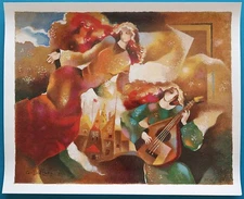 Galina Datloof Singed "Tranquil Moment" HC Edition Serigraph on Paper W/ COA