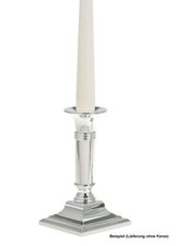 Kerzen Leuchter versilbert, Anlaufgesch&uuml;tzt, quader Fu&szlig; &Oslash; 8,5 cm H&ouml;he 15 cm, NEU