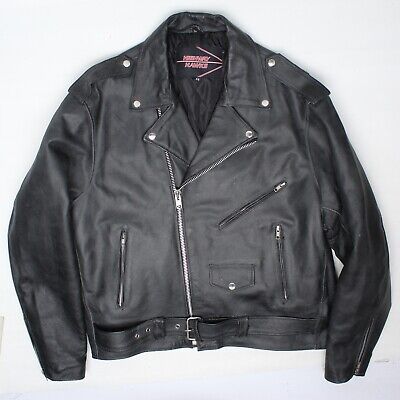 Highway Hawks Double Rider Motorcycle Jacket 52 Black Highway Hawks Double Rider Motorcycle Jacket 52 Black