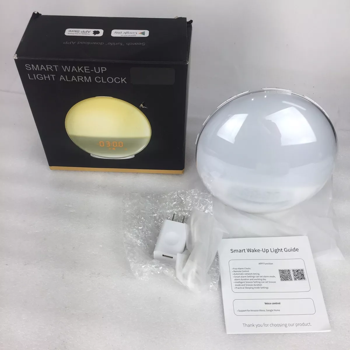Smart Wifi Wake Up Light 8 Colors W FM Radio Sunrise Alarm Clock LBell Upgrade