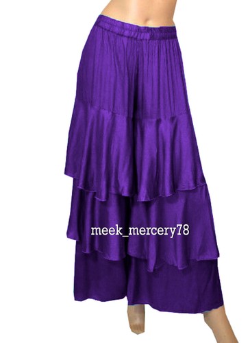 3 Layer Palazzo Belly Dance Women Wear New Designer Palazzo Pants Plus Size S97 - Picture 4 of 45