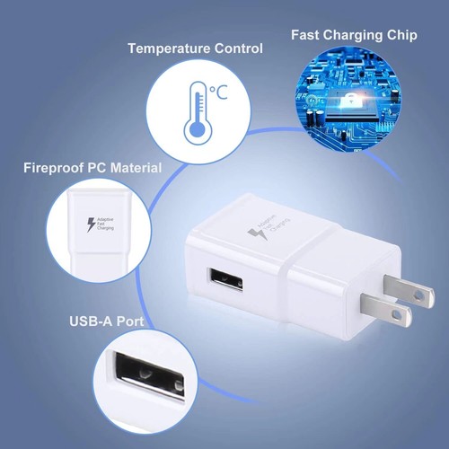 USB Fast Charger Wall Power Adapter 10Ft Long Type C Cable For Samsung Android - Picture 12 of 14