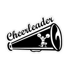 Assorted Cheerleader Cheer Sport Vinyl Car Decal Sticker