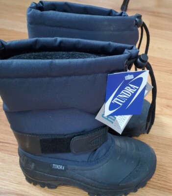 New Tundra Boys Navy  Winter Snow Boots Size 2