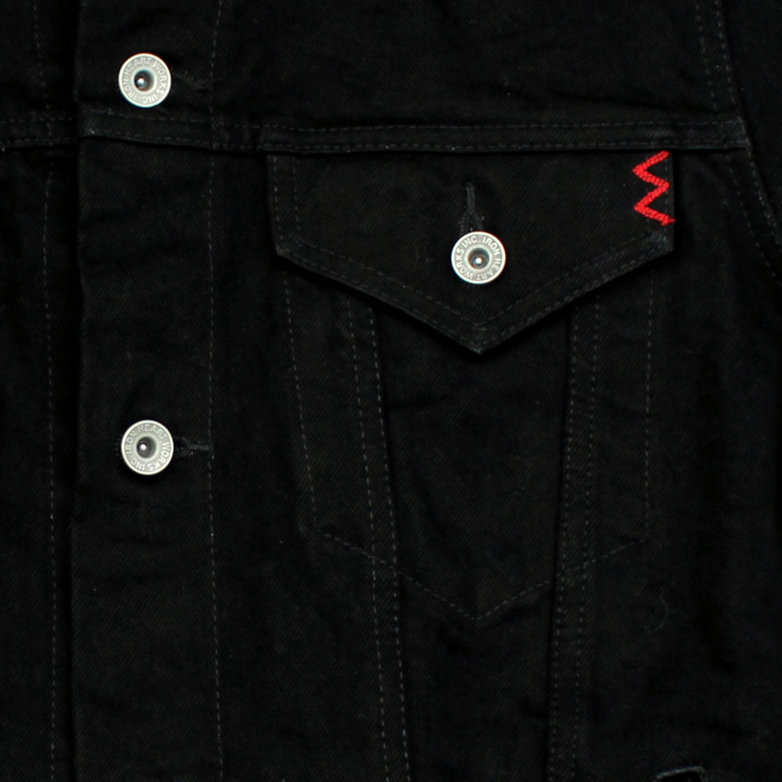 IRON HEART JEAN JACKET 14 OZ BLACK SELVEDGE DENIM SIZ… Gem