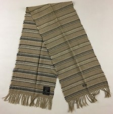 Hugo Boss by Baruffa wool scarf fringe made in Italy 58    13    inches 148x34 cms