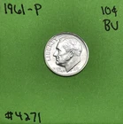 1961 Roosevelt Dime 10c BU Uncirculated Mint State 90% Silver