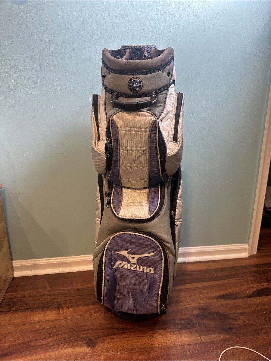 Mizuno Golf Cart Bag 14 Way Dividers Top Blue & Black 8 Pockets