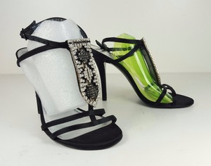 stuart weitzman black strappy heels