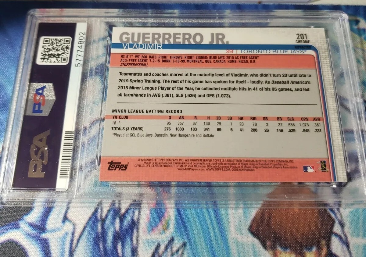 その他 Guerrero jr. rc auto topps psa9 MLB Vladimir Guerrero Jr. Signed Trading Cards, Collectible