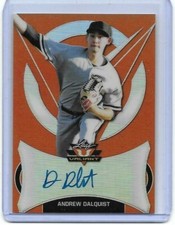 2019 Leaf Valiant Draft ANDREW DALQUIST Orange Prismatic RC Auto /35 White Sox