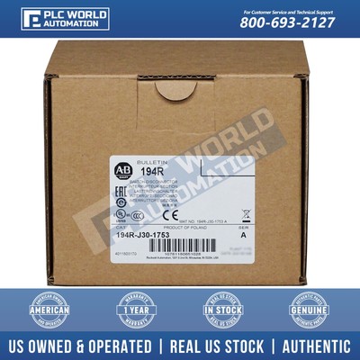 Allen Bradley 194R-J30-1753 /A Disconnect Switch, 30A, Fused, 3-Pole, New