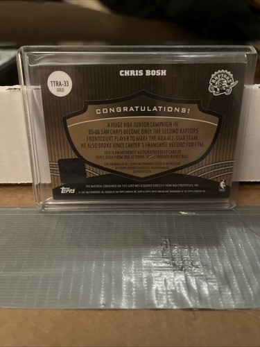 2006-07 Topps Triple Threads Relic Auto Gold 7/9 Chris Bosh #TTRA-33 Auto HOF - Picture 2 of 2