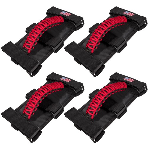 4 x Roll Bar Grab Handles Grip Handle for Jeep Wrangler YJ TJ JK JL Gladiator JT - Picture 8 of 9