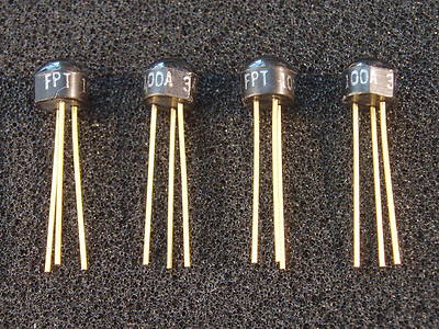 Qty 4: ''Dome Top'' Fairchild FPT100A Photo Transistor Gold NOS Top Quality