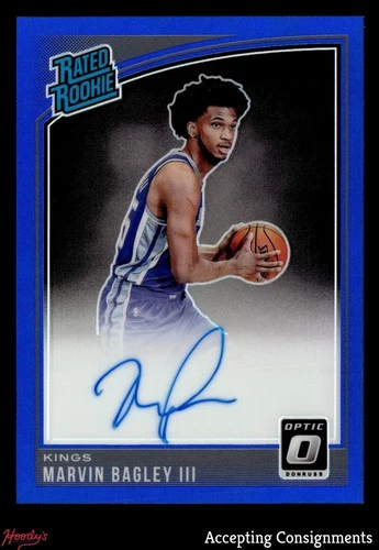2018-19 Donruss Optic Blue #168 Marvin Bagley III RATED ROOKIE RC AUTO 43/49