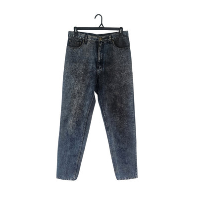 STEFANO MAN Men's Acid Wash Denim Jeans 33x32 Straight Blue 100% Cotton
