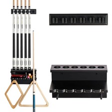 Wall Mount Pool Stick Holder - Billiards Pool Cue Rack Hardwood Pool Cue Set Hol