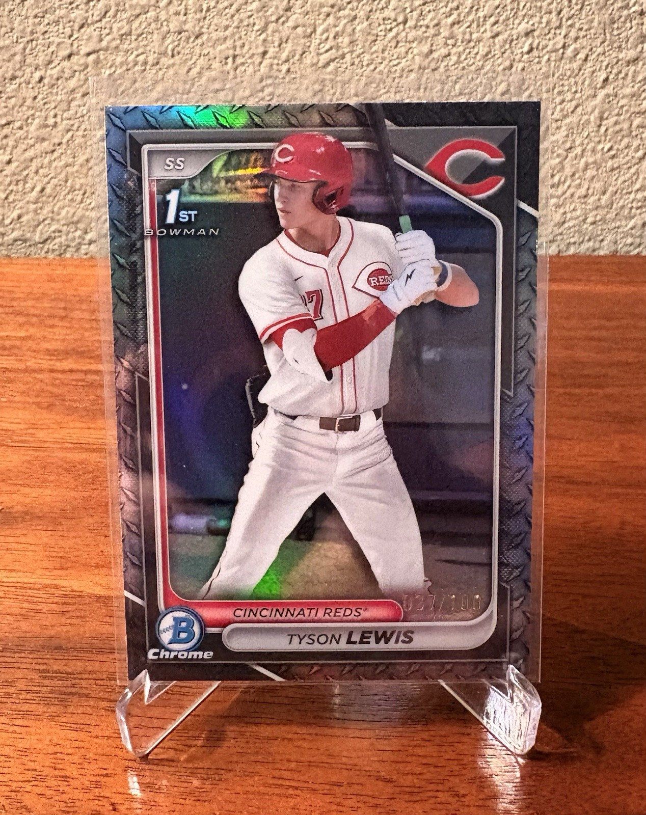 2024 1st Bowman Draft Chrome #BDC-44 Tyson Lewis Steel Metal Refractor /100