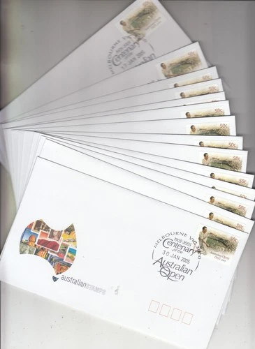 2005 Australia Open: Tennis  Centenary. Melbourne, set of 14 Days on 14 FDCs.