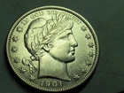 1901 BARBER HALF DOLLAR NICE HIGH GRADE AU/BU COIN
