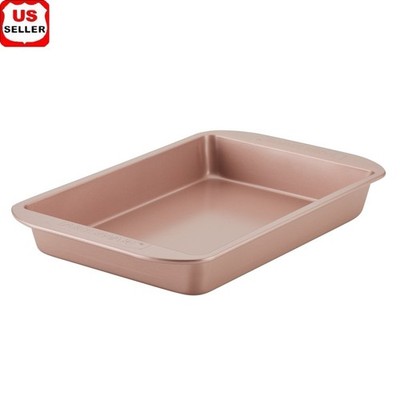 Nonstick Bakeware Rectangular Cake Pan Heavy Duty Oven Safe Ideal Baking New