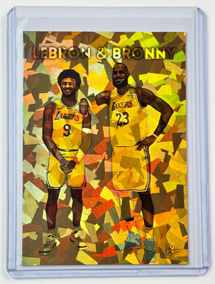 LeBron & Bronny James Limited Artist Signed ''Father & Son'' Refractor Card 1/1