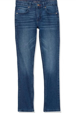 TOMMY HILFIGER Boys Size 16 Rebel Skinny Leg Mid Rise Dark Wash Blue Jeans NEW