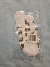 Sonoma Novelty No-Show Socks Women's White Cotton Blend One Size