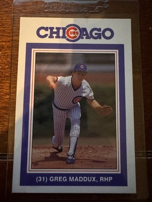 1988 David Berg Chicago Cubs Greg Maddux #31 HOF NM